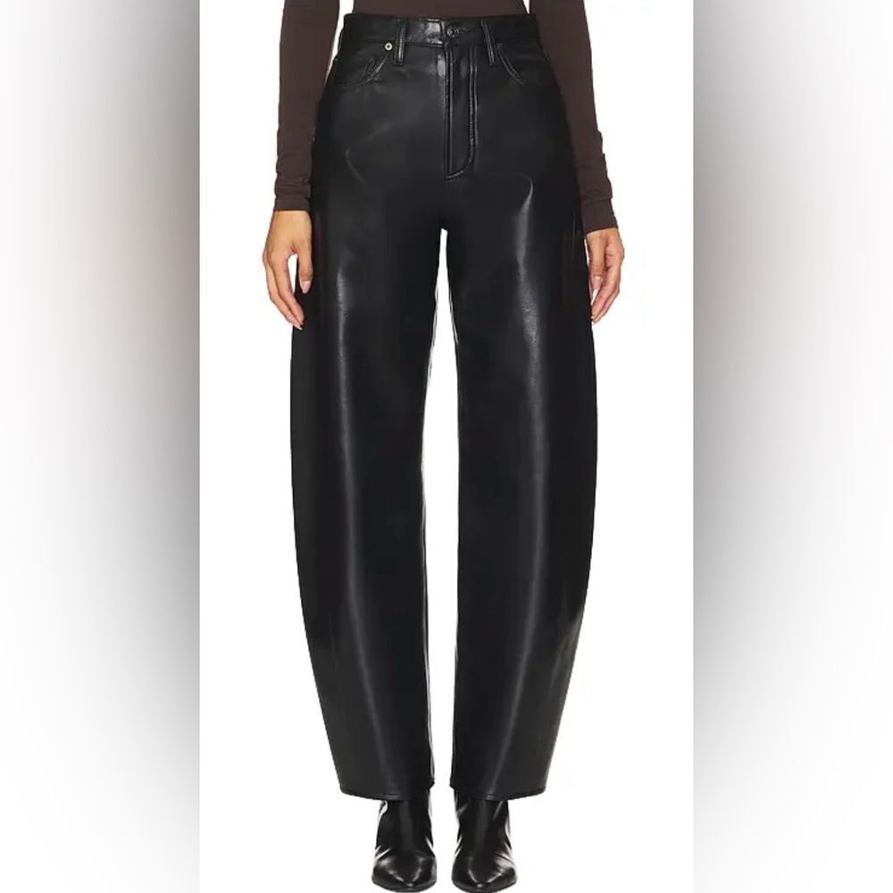 NWT Agolde Recycled Leather Luna Pieced Jeans sz 25 in Detox